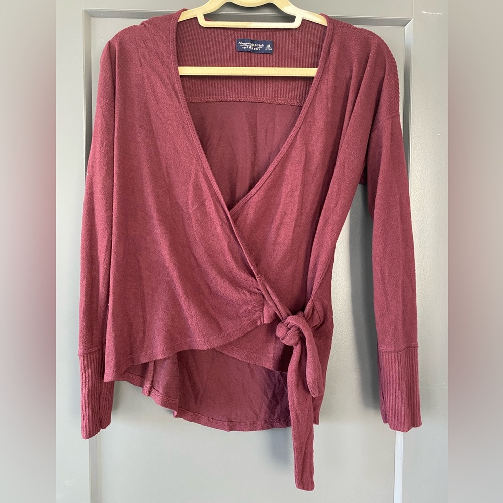 Abercrombie and Fitch tie front sweater